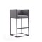 Manhattan Comfort Embassy Barstool in Grey and Black, PK2 2-BS018-GY - alternate 5